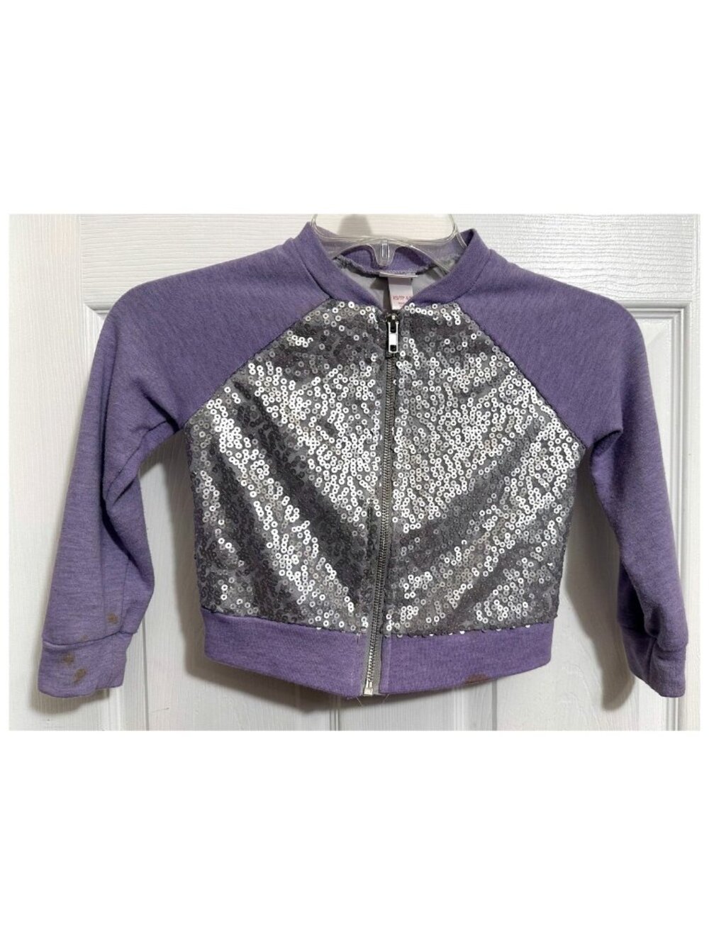 'xhileration" Girls Sequined Long Sleeve Shirt Top Blouse Lavendar Sz XS/TP 4/5